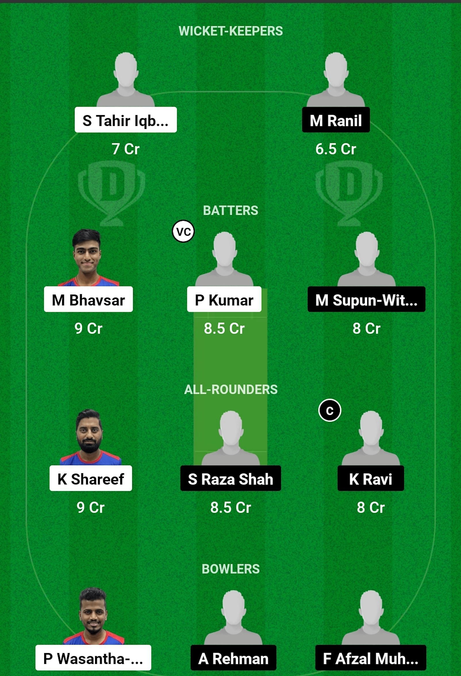 DR vs BEI Dream11 Prediction, Match 3, Grand League Team