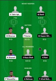 DR vs BEI Dream11 Prediction, Match 3, Grand League Team