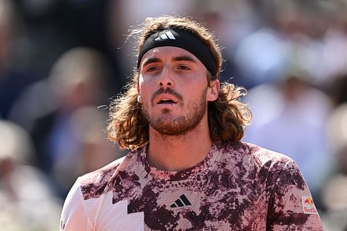 Stefanos Tsitsipas at the 2023 Barcelona Open.