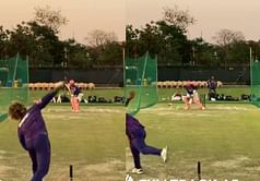 [WATCH] "When the going gets tough, the tough get going"- Riyan Parag smashes big hits in the nets after being dropped from RR's playing XI