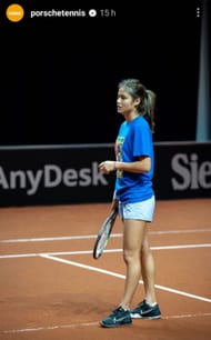 Porsche Tennis posted on its Instagram stories