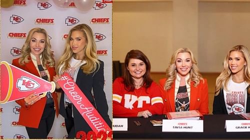 A series of photos posted by Gracie Hunt showing the audition and selection process of the Kansas City Chiefs cheerleaders.