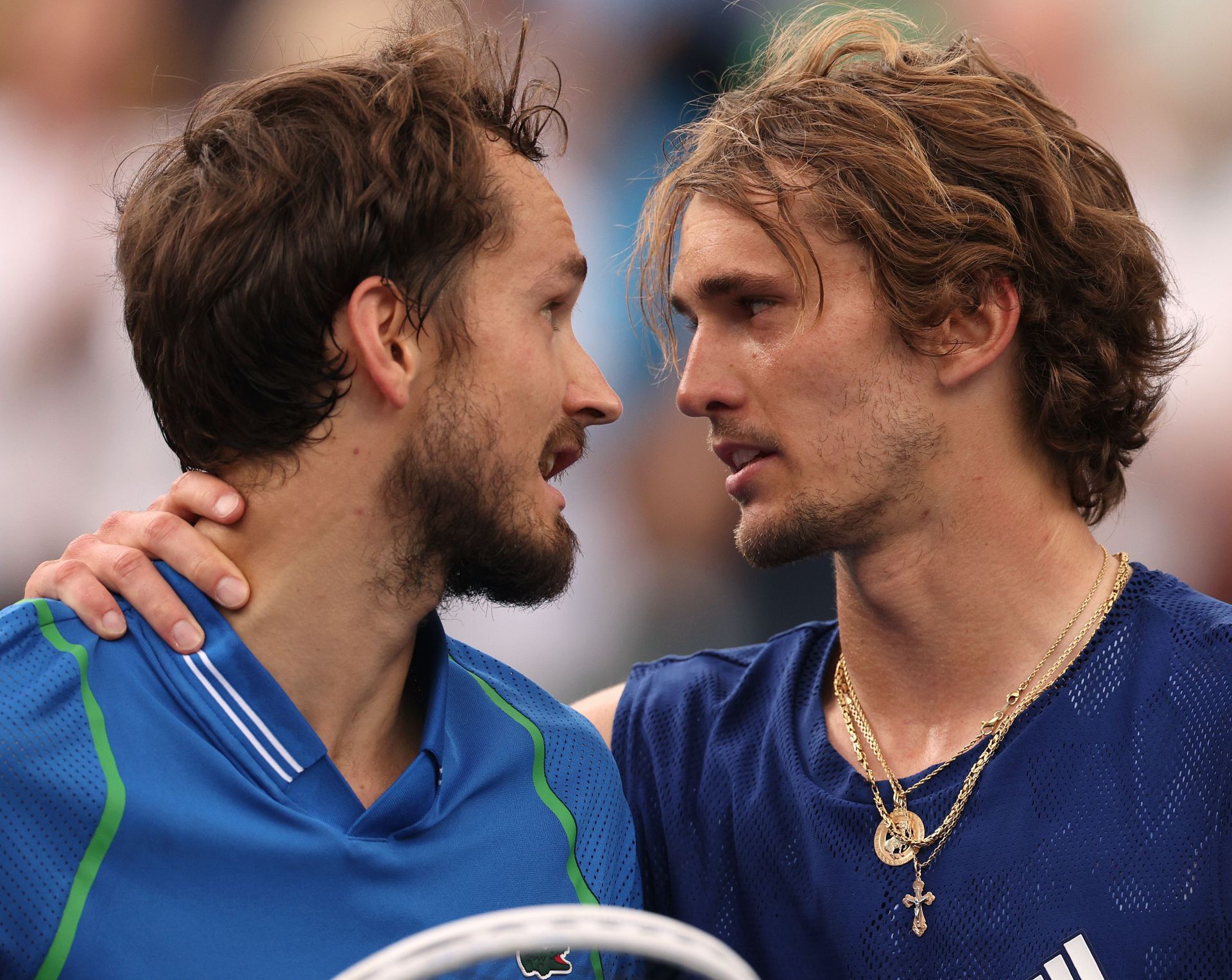 Alexander Zverev and Daniil Medvedev at the 2023 Indian Wells