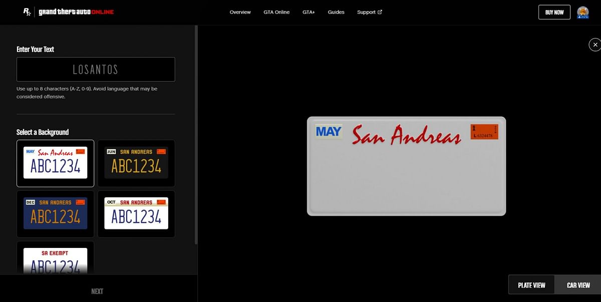 GTA Online Custom License Plate Creator is finally out Link, how to use, & more