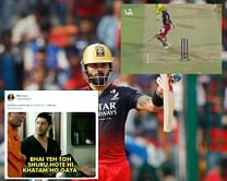 "Naye bowlers se bowled hona kaam hai mera" - Fans disappointed as Virat Kohli gets out cheaply for RCB vs CSK in IPL 2023