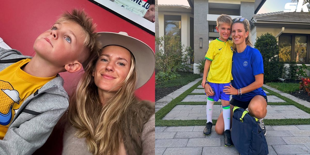 Victoria Azarenka and son Leo