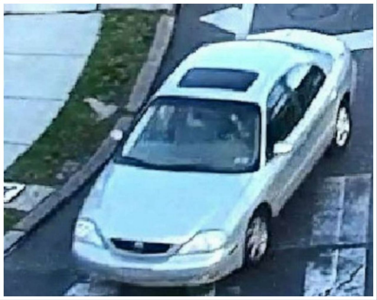 Suspect was driving a light-colored sedan (Image via Montgomery County DA&#039;s Office)