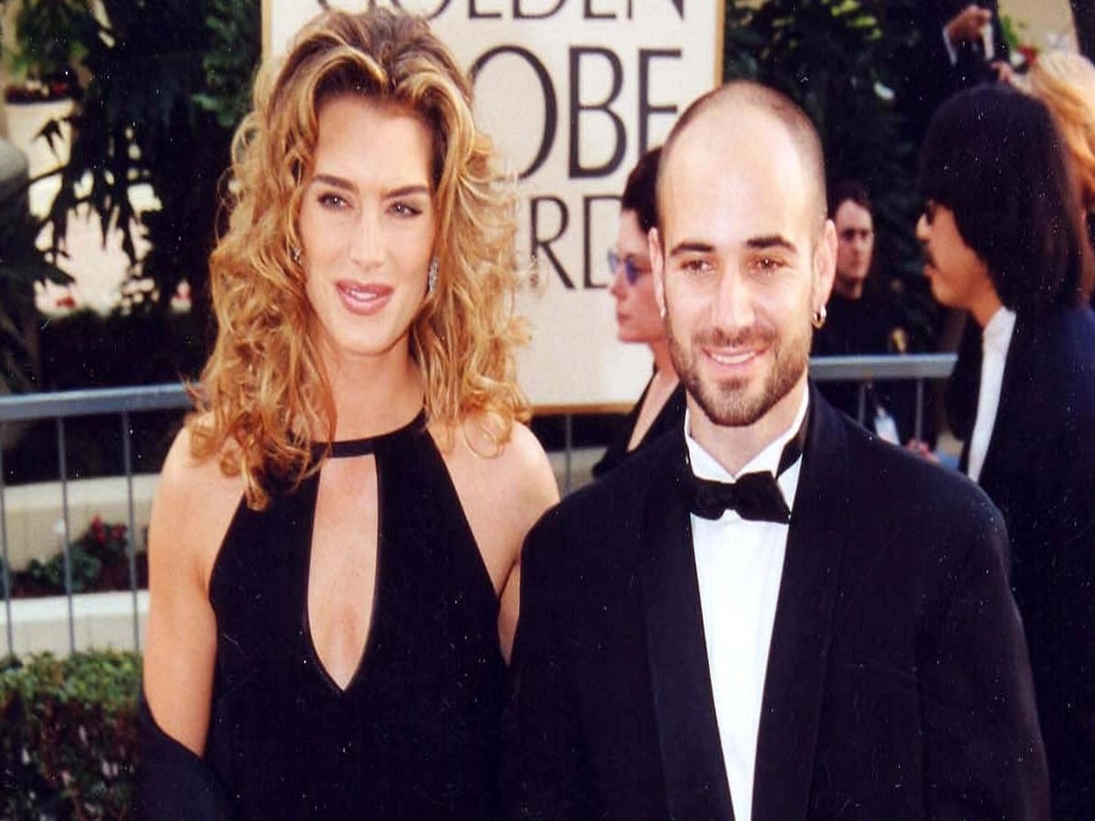 Brooke Shields and Andre Agassi (Photo by Courtesy of Jeff Kravitz/FilmMagic, Inc.)