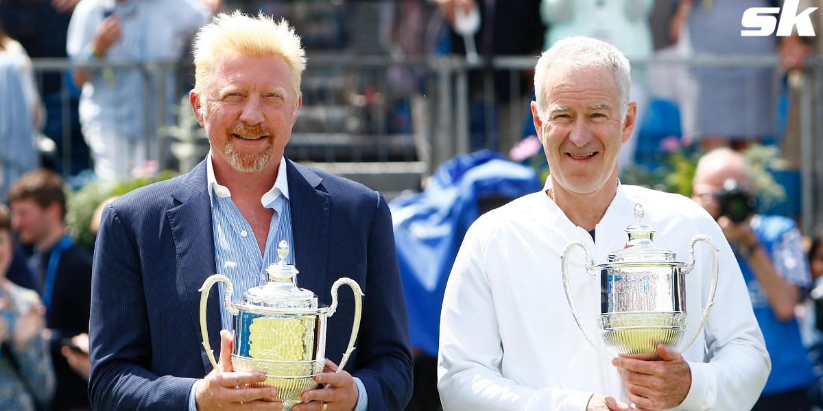 Boris Becker (L) and John McEnroe (R)