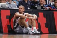Jason Kidd playing for the New Jersey Nets