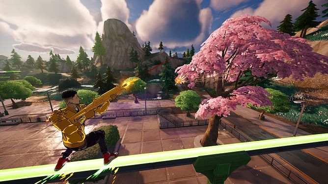 Fortnite: How to destroy objects and structures while on a Grind Rail