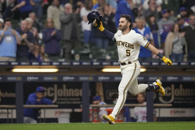 Milwaukee Brewers' Garrett Mitchell credits wife's absence for memorable walk-off home run to sweep the Mets