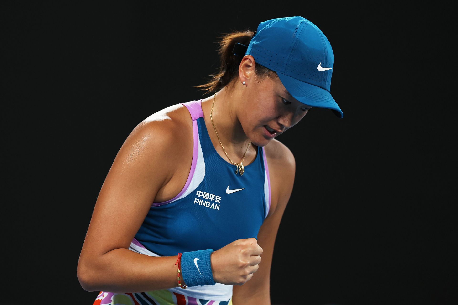 Wang Xiyu at the 2023 Australian Open.