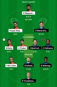 CAN vs NAM Dream11 Prediction, Match 7, Grand League Team