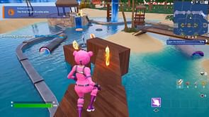 How to collect coins in the Slippery Slide at Lantern Fest Tour in Fortnite