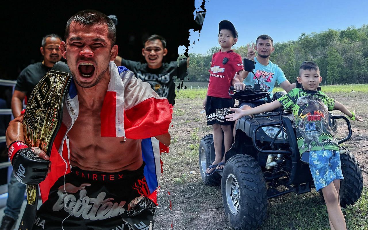 Nong-O Hama and his sons spend some quality time together at ONE Friday Fights 12 [Credit: ONE Championship/ Instagram @nongogaiyanghadao]