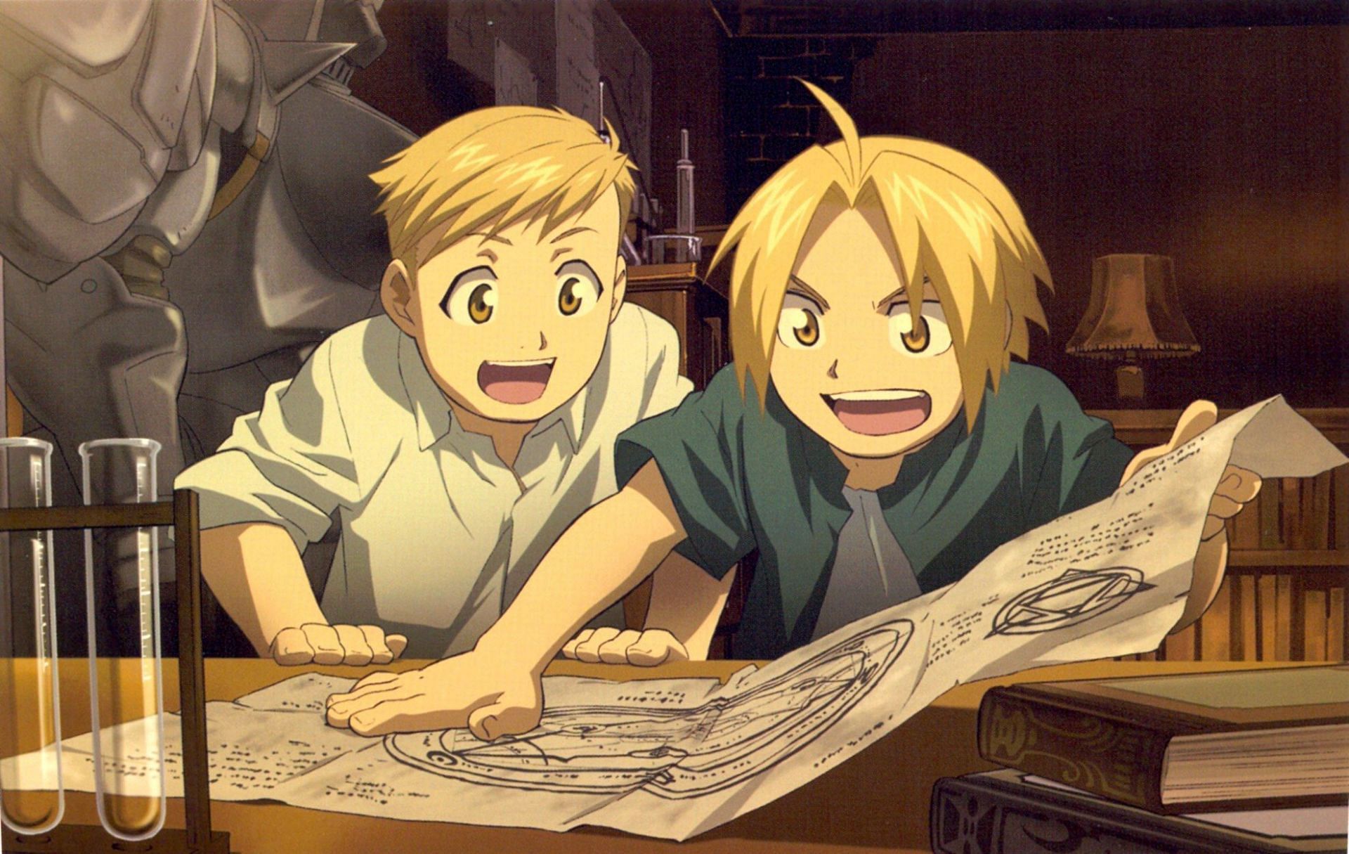 The Elric brothers when they were young (Image via Studio Bones)