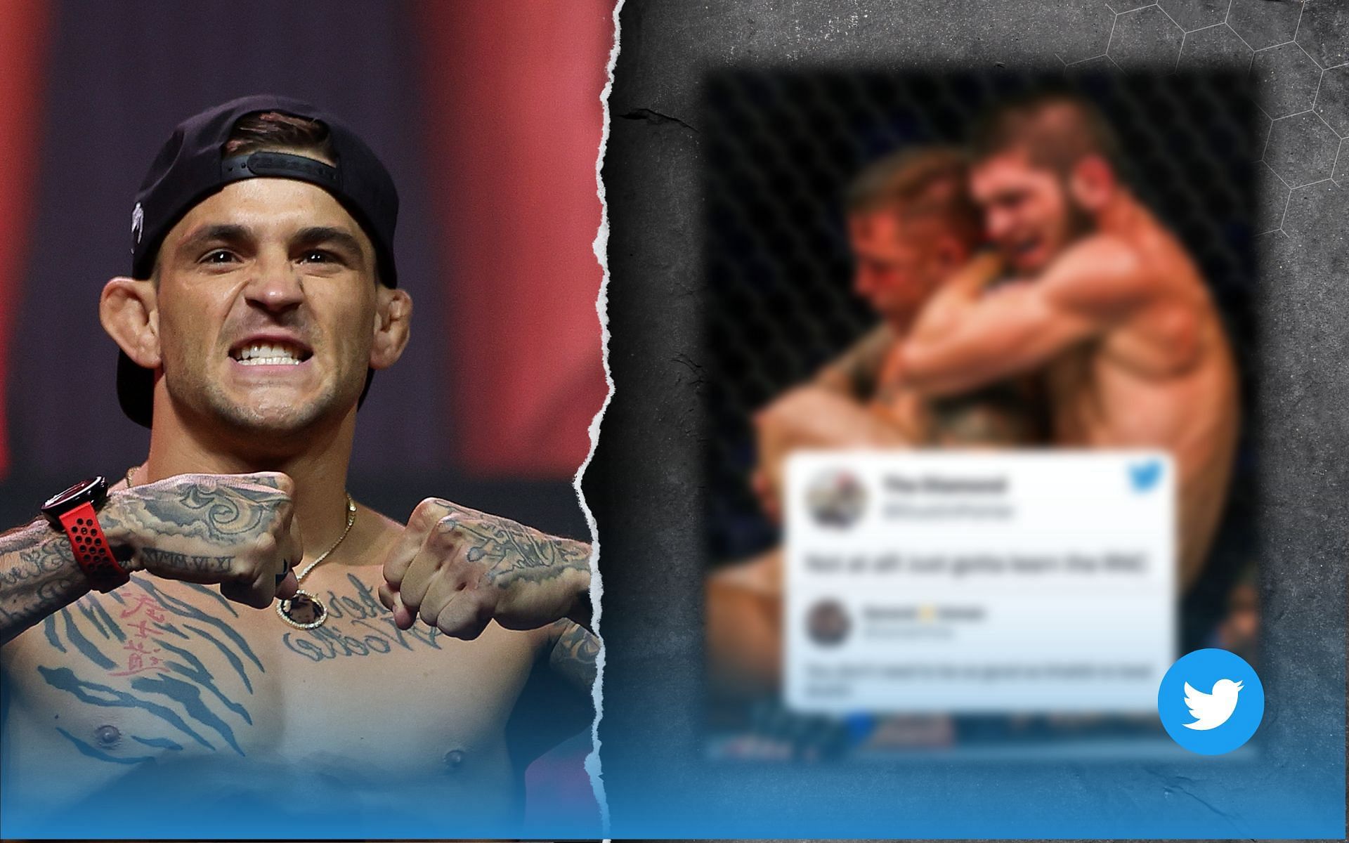 Dustin Poirier shares game plan to beat him in sarcastic response to online troll. [Image credits: @espnmma on Twitter]