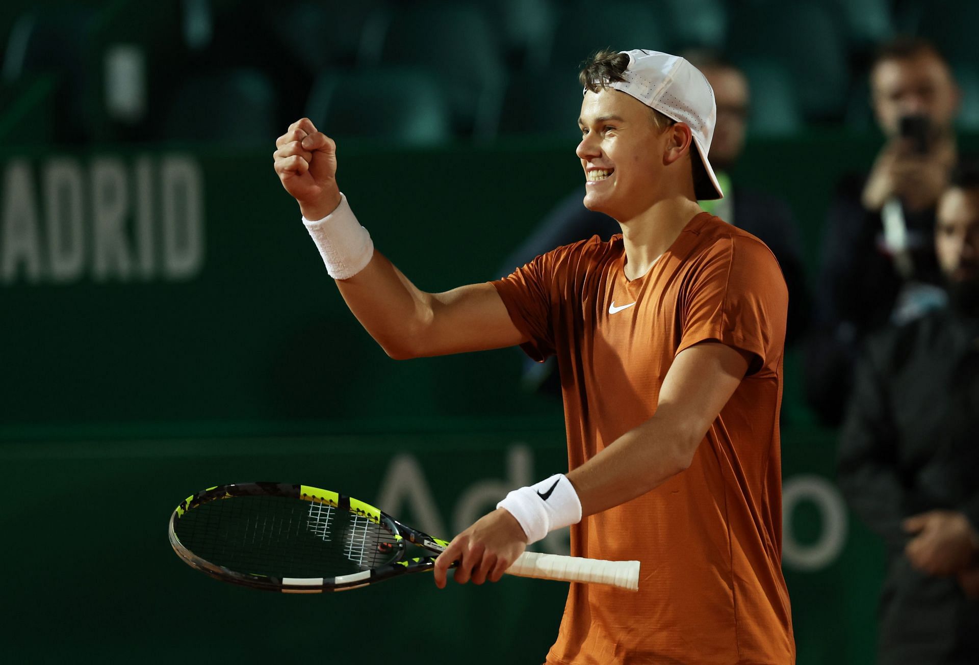 Holger Rune pictured at the 2023 Rolex Monte-Carlo Masters - Day Seven.