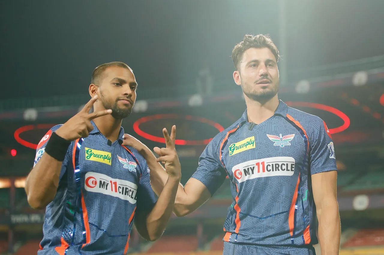 Marcus Stoinis and Nicholas Pooran smashed a half-century each for LSG (Image Courtesy: IPLT20.com)