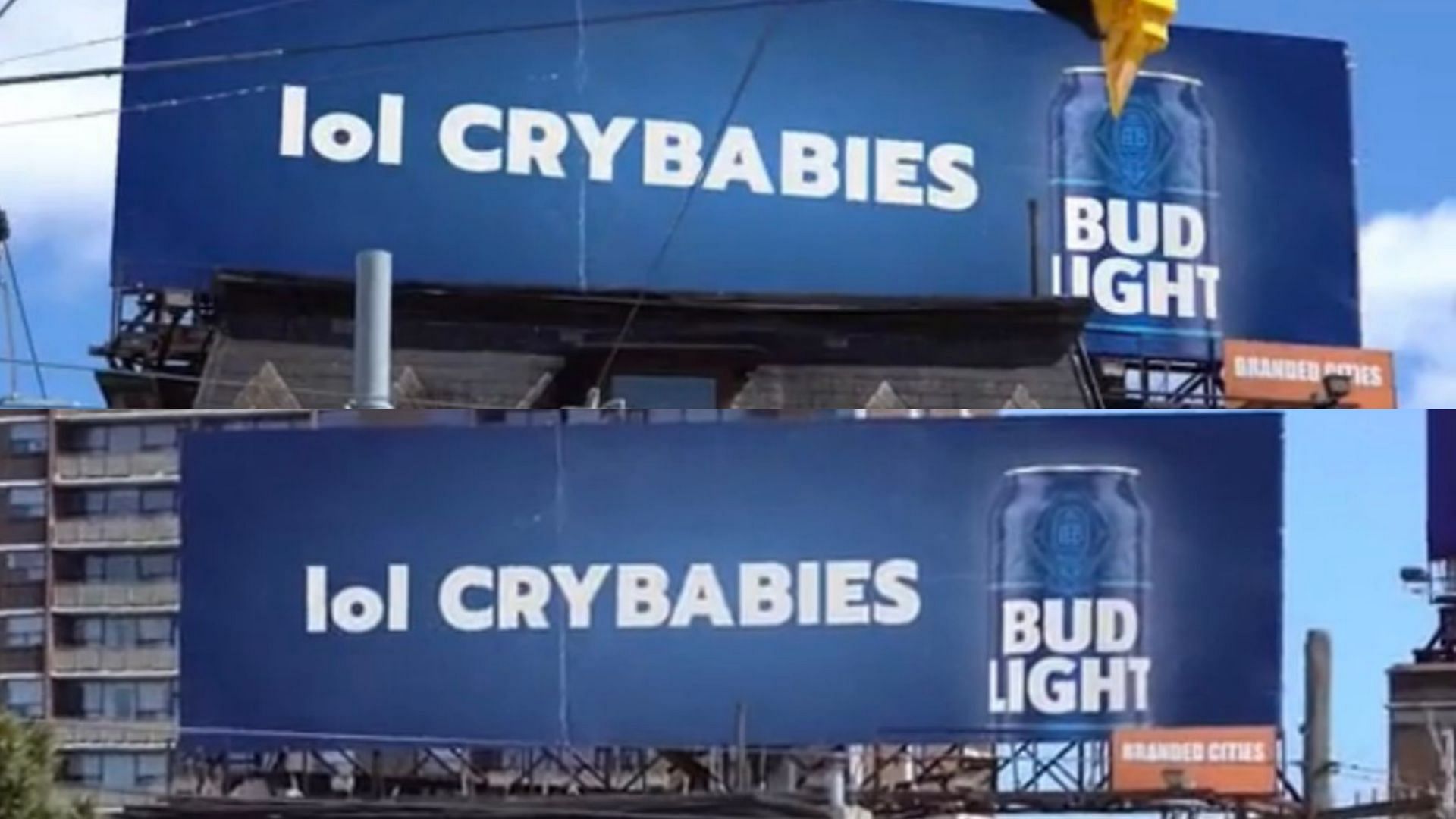 Is the viral Bud Light billboard real debunked (Image via AmoneyResists/Twitter)