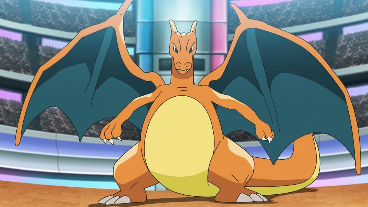 Charizard as it appears in the anime (Image via The Pokemon Company)