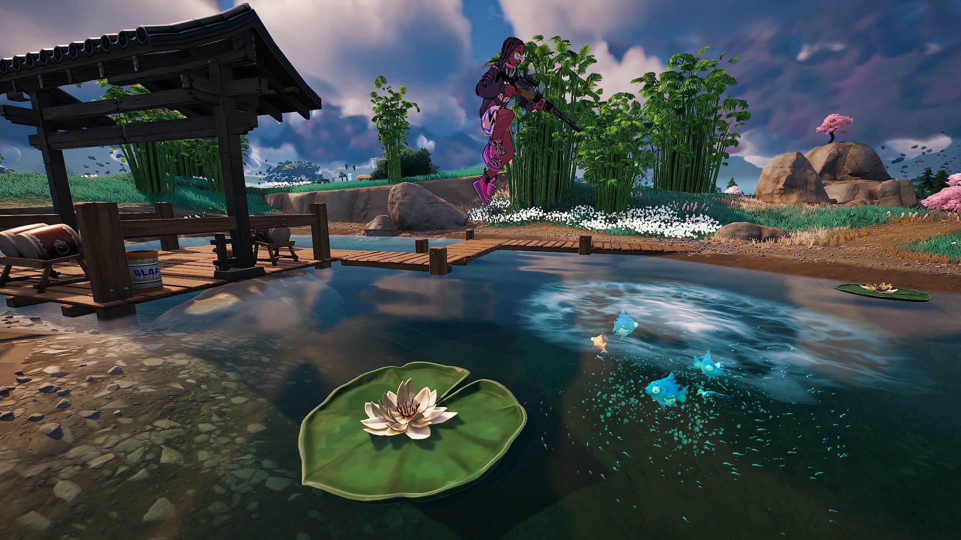 Lily pads can only be found in water (Image via Epic Games/Fortnite)