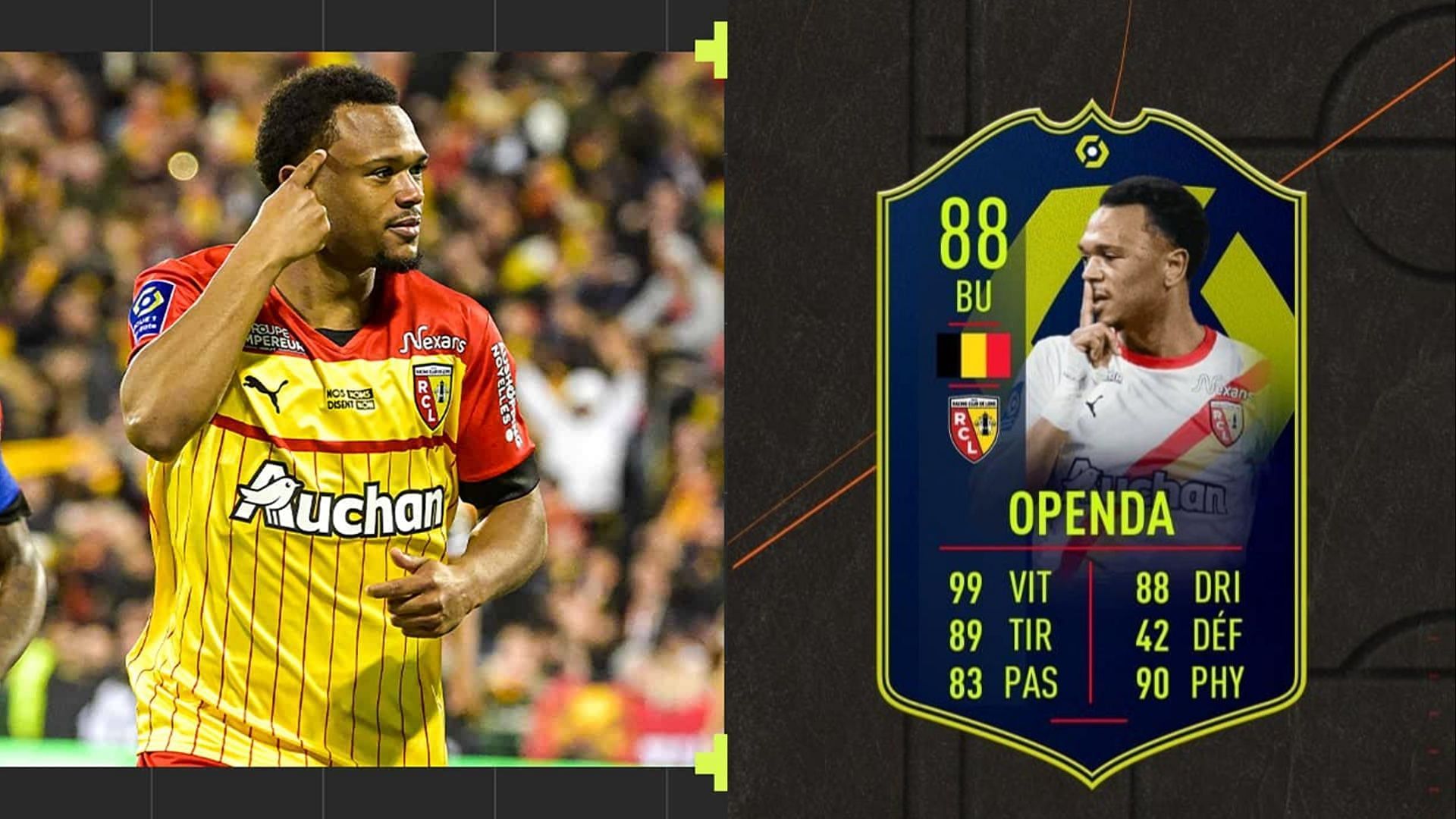 The Lois Openda Ligue 1 POTM SBC will be a perfect bargain for FIFA 23 players (Images via EA Sports)