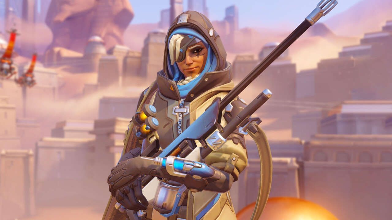 Overwatch 2 - Ana&#039;s Biotic Rifle can be used to counter Pharah effectively (Image via Blizzard Entertainment)