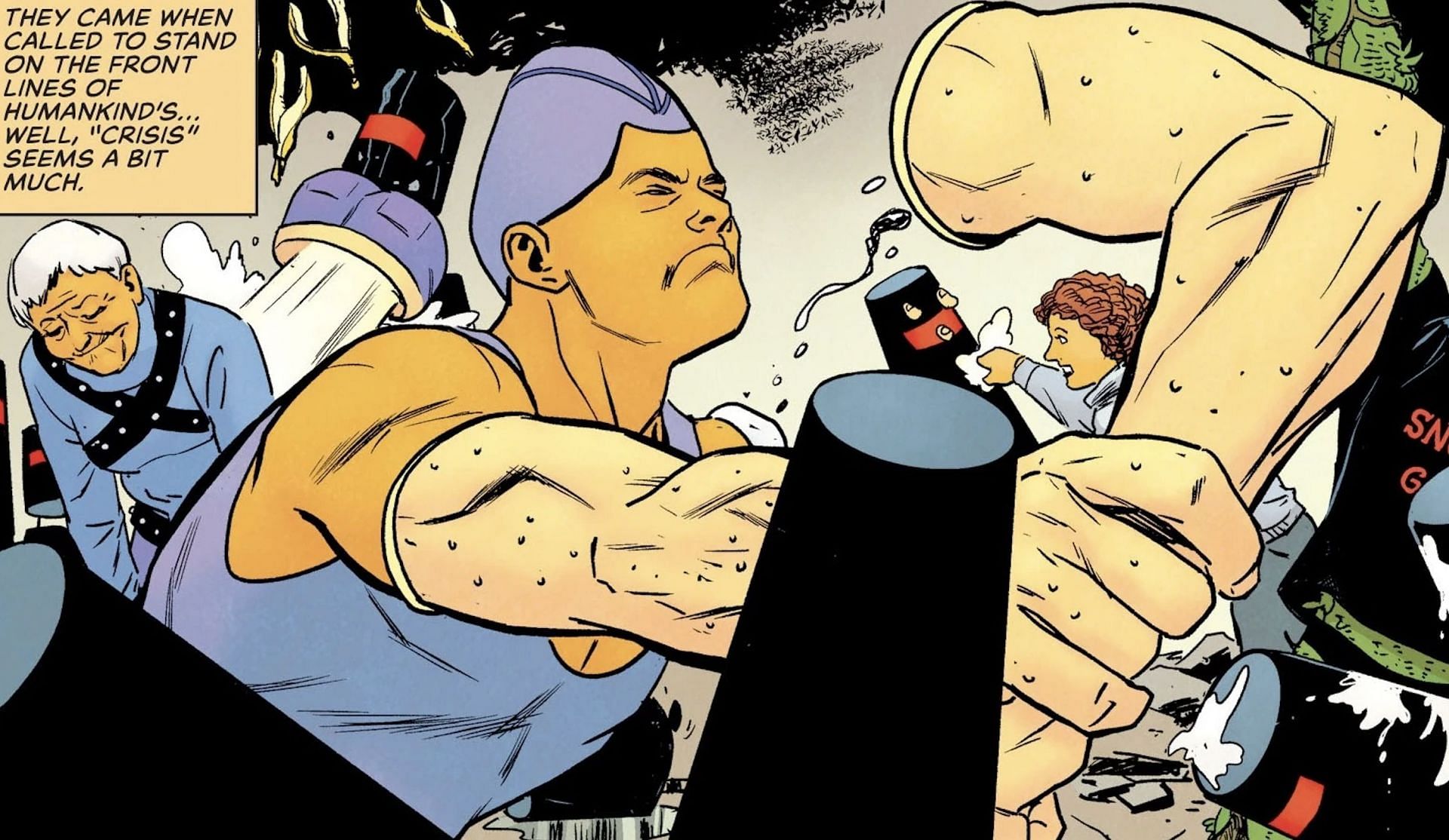 Arm-Fall-Off-Boy, also known as Splitter, has one of the dumbest origin stories in comic book history (Image via DC)