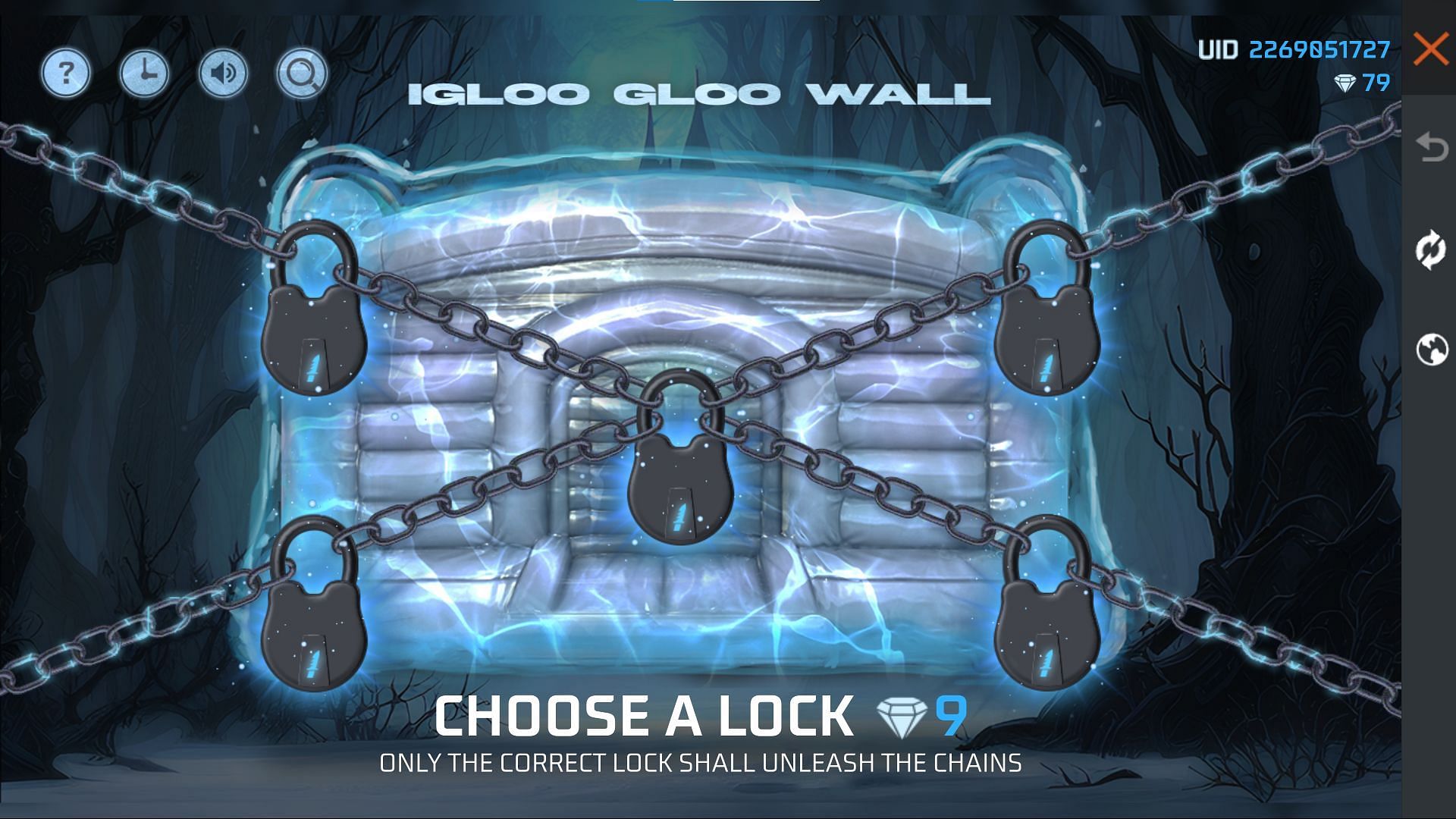 Select the correct lock (Image via Garena)