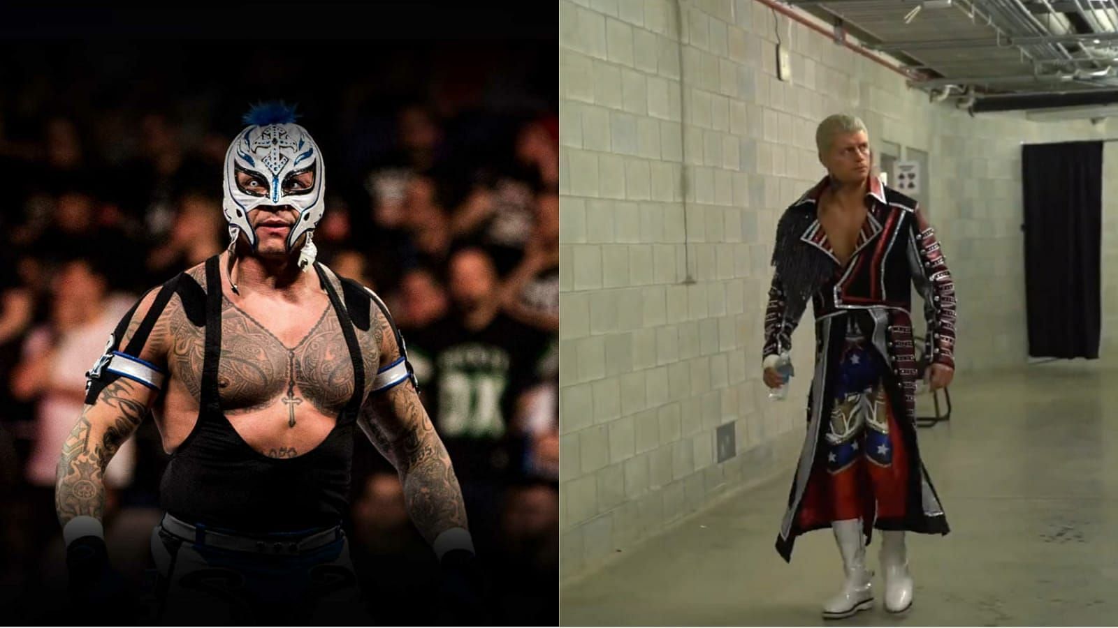 Rey Mysterio (left); Cody Rhodes (right)