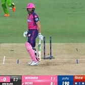[Watch] Mohammed Siraj cleans up Jos Buttler with a beauty in RR's run chase against RCB
