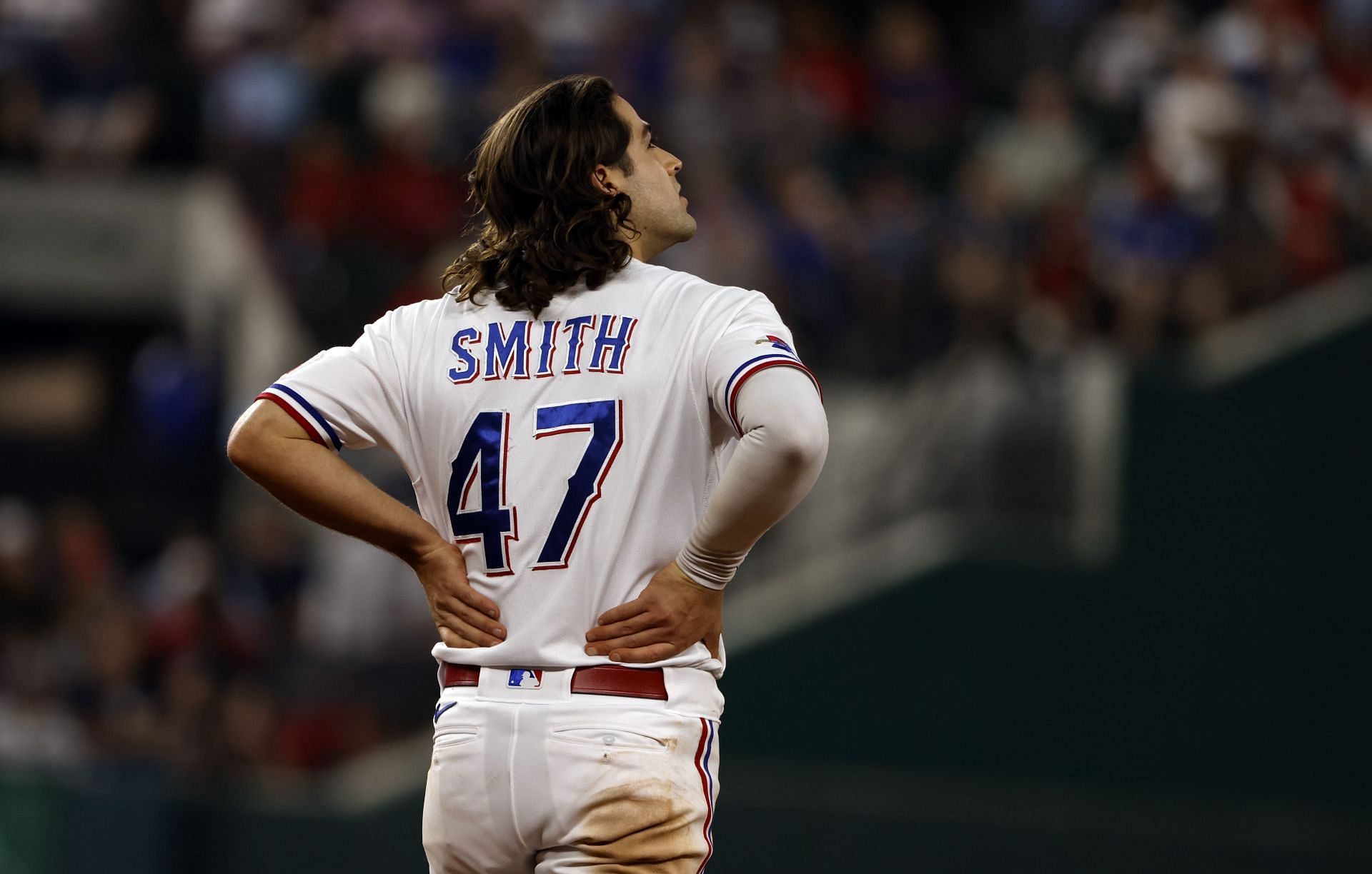 What happened to Josh Smith? Texas Rangers player rushed to hospital after  nasty blow to face