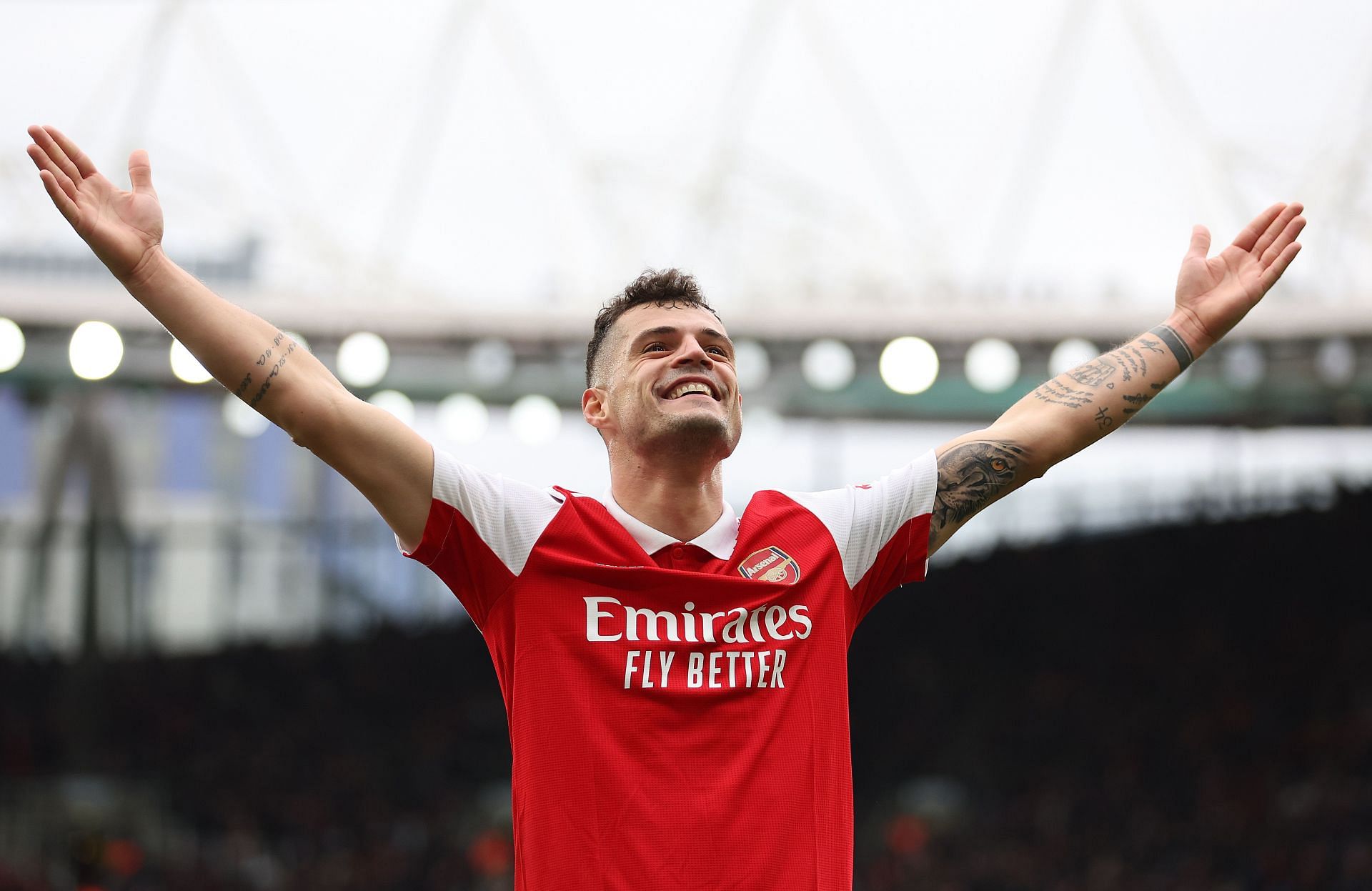 Granit Xhaka has received criticism for his antics against Liverpool.