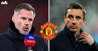 Jamie Carragher and Gary Neville involved in intense social media exchange when discussing Manchester United's Treble winning team