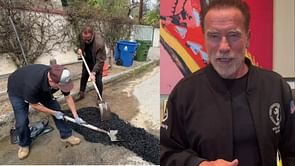 What did Arnold Schwarzenegger do in LA? Legendary bodybuilder accidentally fills service trench