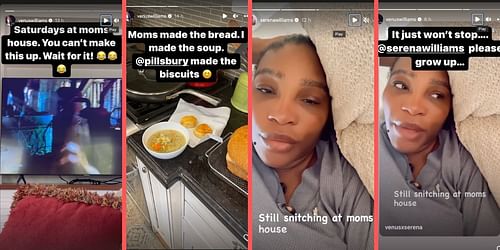 Venus and Serena Williams' Instagram stories