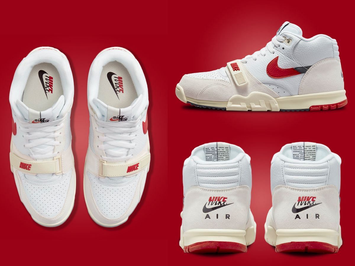 Here&#039;s a detailed look at the upcoming Nike Air Trainer 1 sneakers (Image via Sportskeeda)