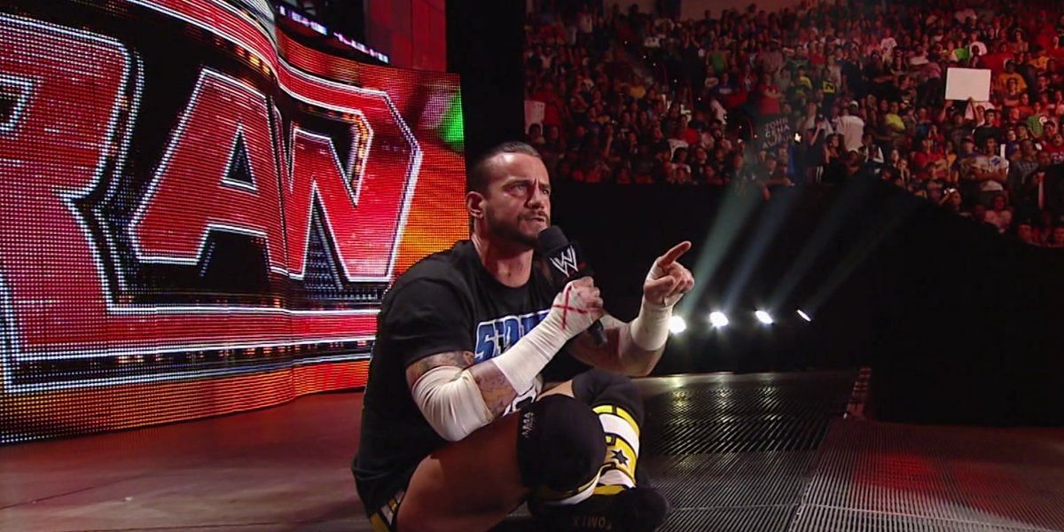 CM Punk during his infamous pipebomb on WWE RAW