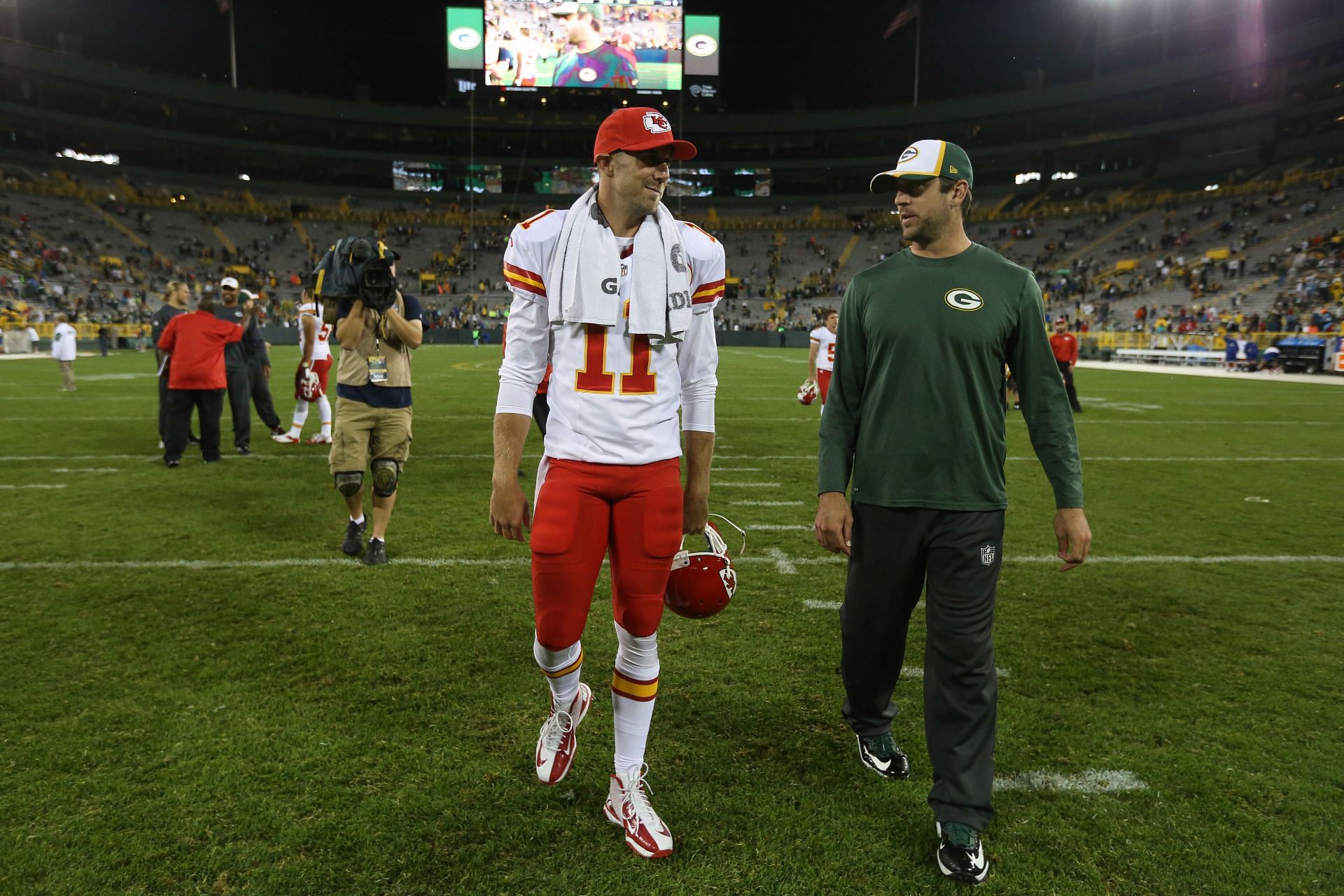 Smith w/the Chiefs and Rodgers in 2014