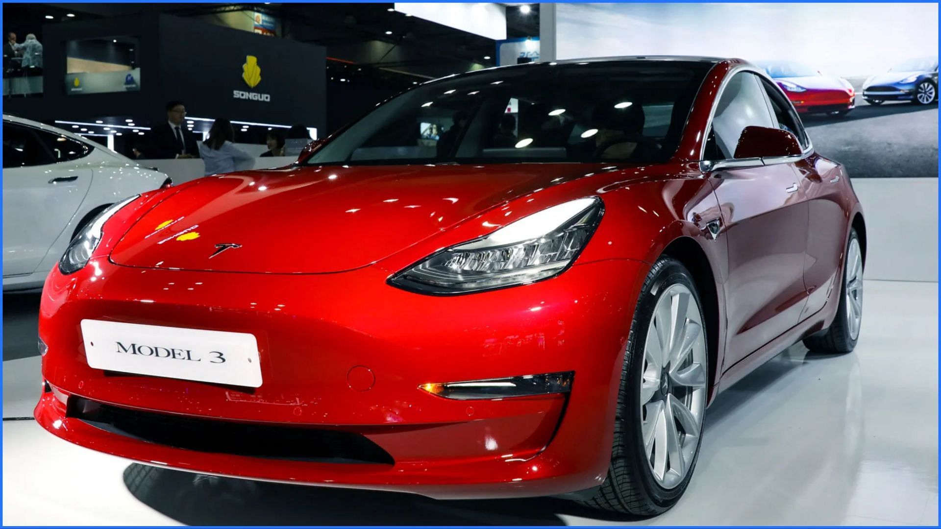 Tesla issued a recall notice for over 400 Tesla Model 3 vehicles over a faulty suspension issue (Image via Seongjoon Cho/Getty Images)