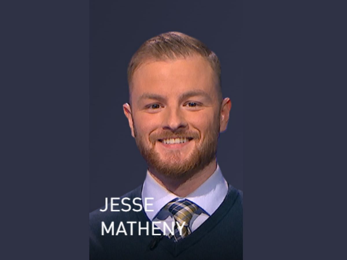 Jesse Matheny: Tonight&#039;s winner (Image via jeopardy.com)