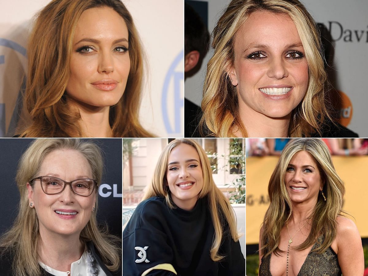 Angelina Jolie, Adelle, Jennifer Aniston, Britney Spears, Meryl Streep