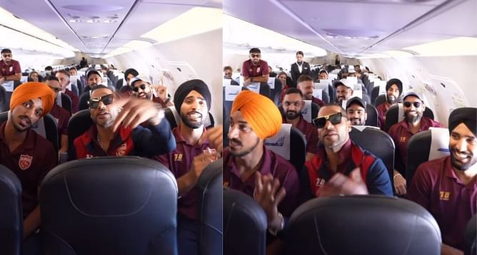 IPL 2023 : फ्लाइट में बैठकर अपनी टीम के खिलाड़ियों के साथ मिलकर शिखर धवन ने दिखाया अपना 'Swag', वीडियो हो रहा है वायरल