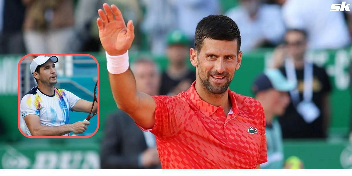 Novak Djokovic and Dusan Lajovic (inset)