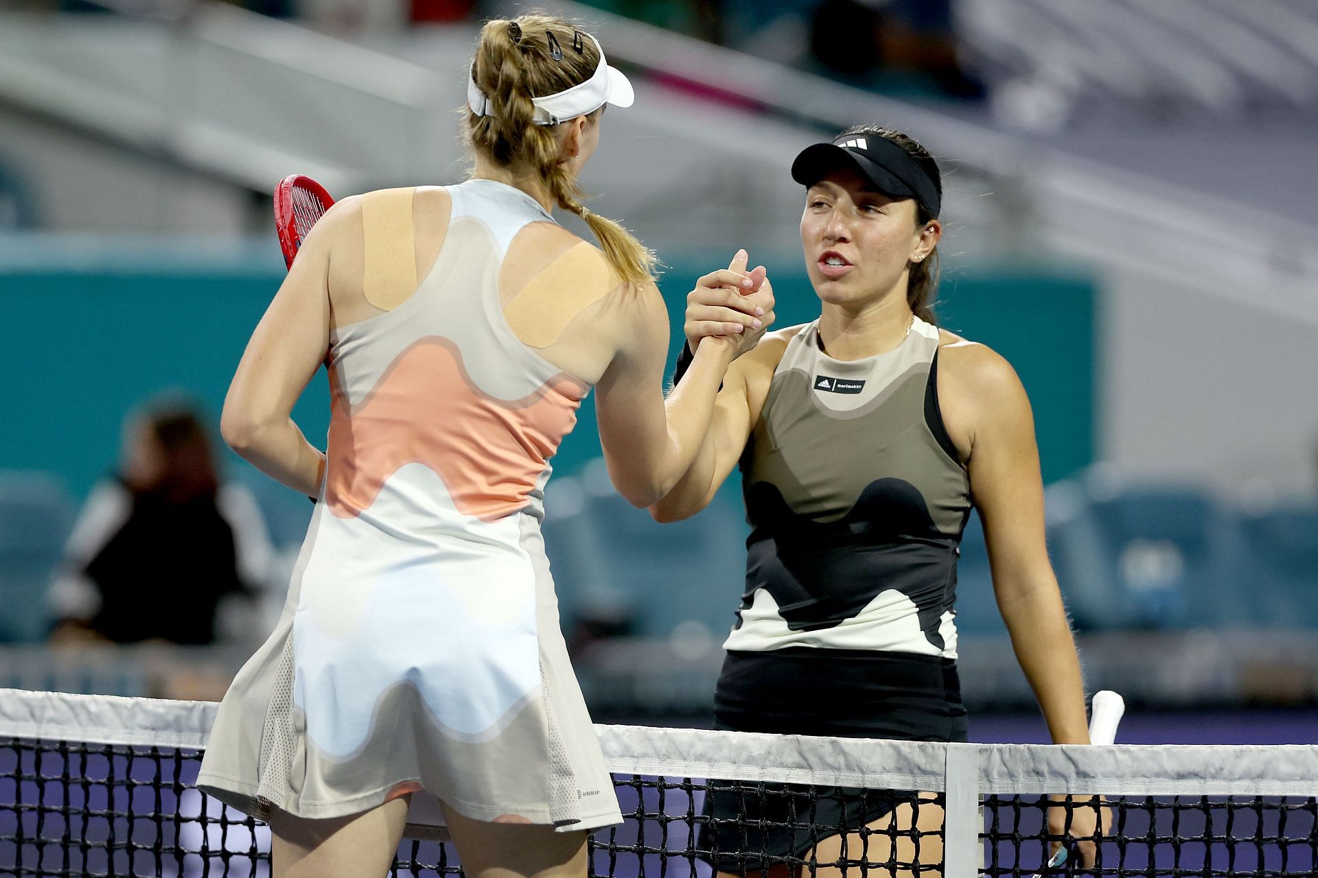 Elena Rybakina and Jessica Pegula at the 2023 Miami Open