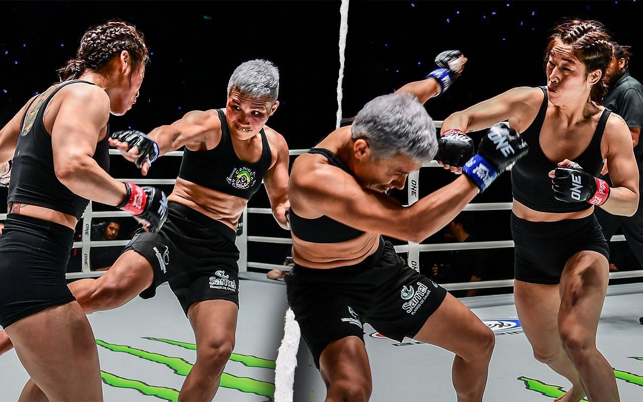 Meng Bo and Dayane Cardoso | Photo by ONE Championship