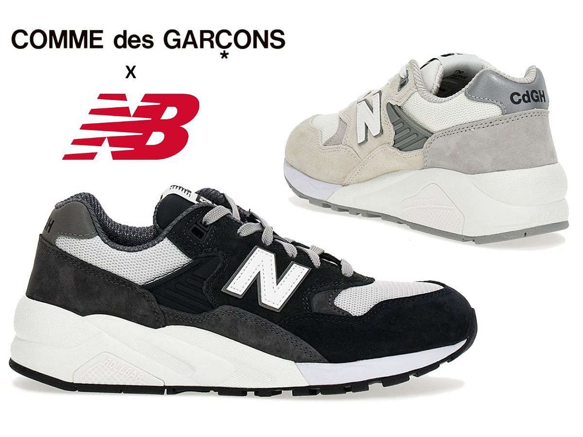 COMME des GARCONS x New Balance 580 shoes (Image via Sportskeeda)