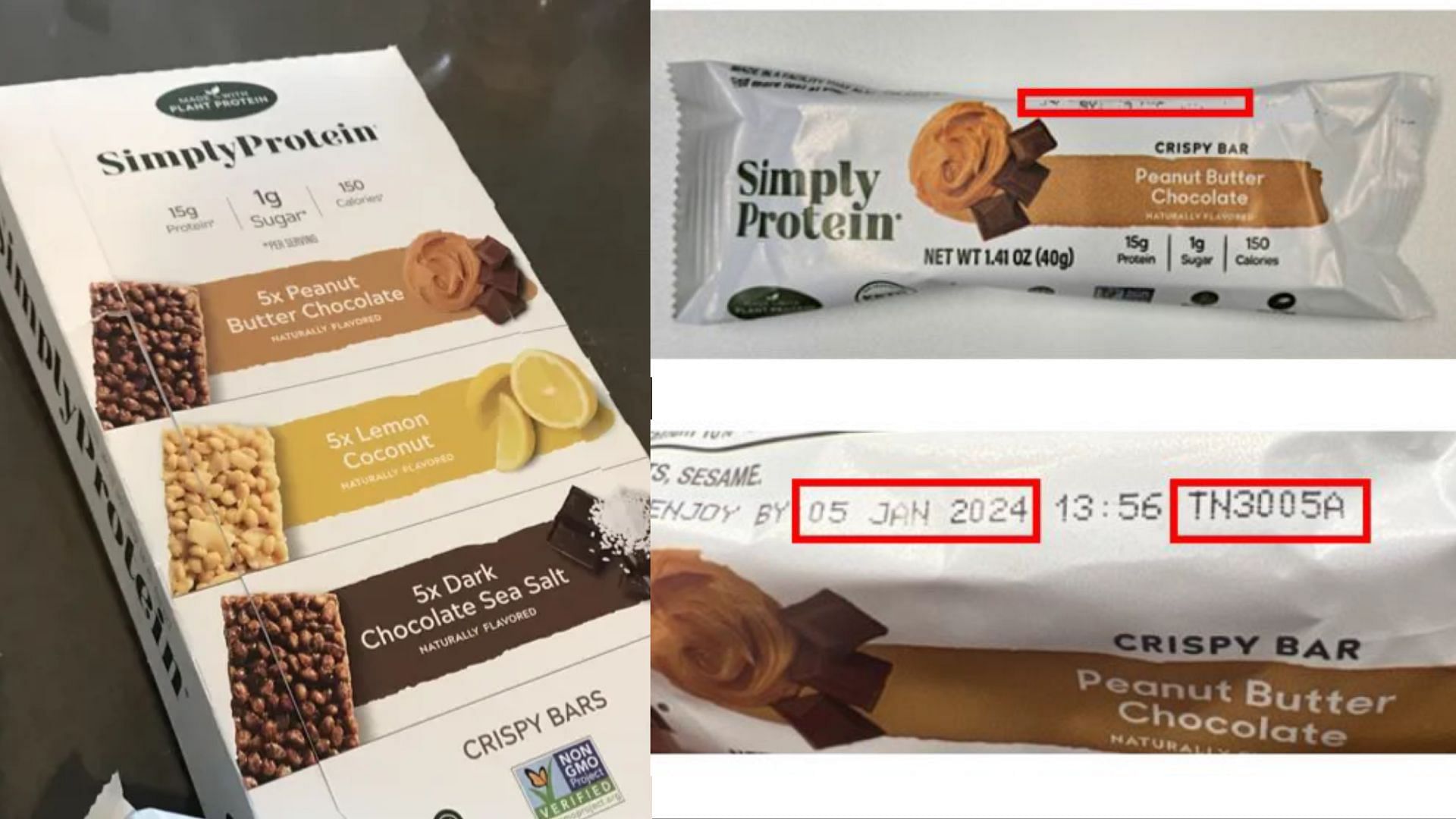 Peanut Butter Chocolate Crispy Bar recall reason, affected lot numbers